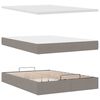 vidaXL Lit ottoman avec matelas taupe 140x200 cm tissu