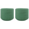 vidaXL Fil de coton 2 pc 2 mm 100 m Vert 100% Coton