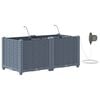 vidaXL Cache-pot de jardin 2 pcs Gris Clair 80 x 40 x 37,5 cm