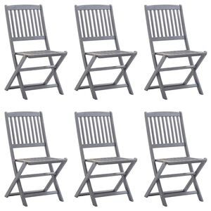 vidaXL Chaises pliables d'ext&eacute;rieur lot de 6 Bois d'acacia solide