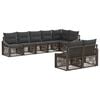 vidaXL Ensemble de canap&eacute; de jardin 8 pc Gris polyrotin