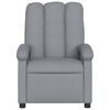 vidaXL Fauteuil de massage inclinable &eacute;lectrique gris clair tissu