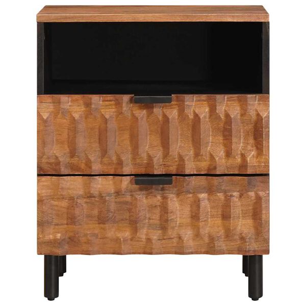 vidaXL Cabinet de chevet Marron 50 x 33 x 60 cm Bois de mangue massif