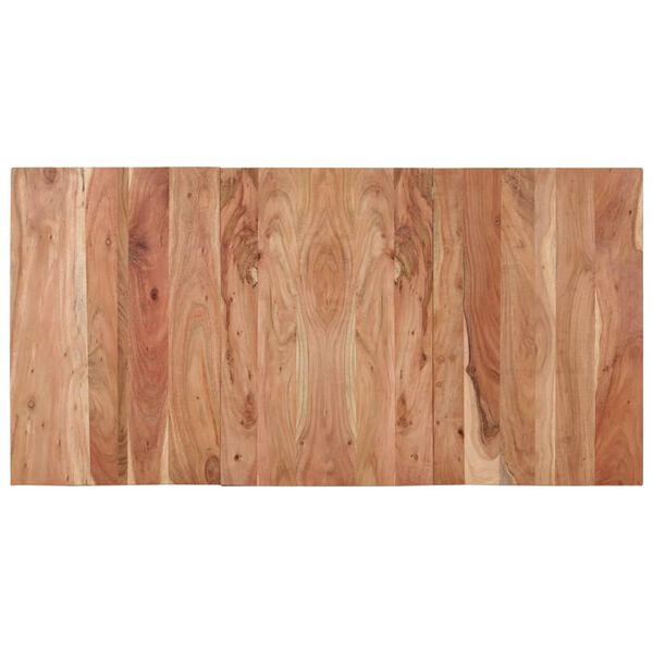 vidaXL Table &agrave; d&icirc;ner noir 140x70x76 cm bois d'acacia solide