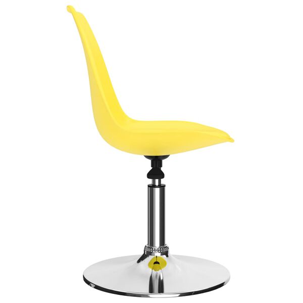 vidaXL Chaises &agrave; manger pivotantes lot de 4 jaune similicuir