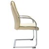 vidaXL Chaise de bureau cantilever Crème Similicuir