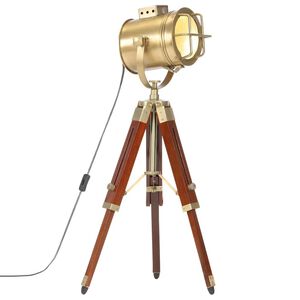 vidaXL Lampadaire &agrave; tr&eacute;pied bois de manguier massif 69 cm