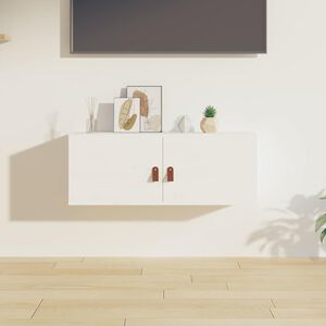 vidaXL Armoire murale Blanc 80x30x30 cm Bois de pin massif