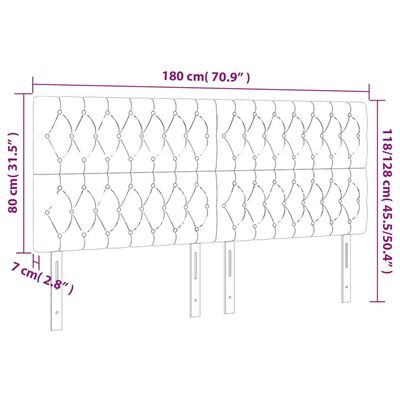 vidaXL Têtes de lit 4 pcs Vert foncé 90x7x78/88 cm Velours