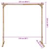 vidaXL Arche de mariage Marron Clair 225 x 95 x 226 cm