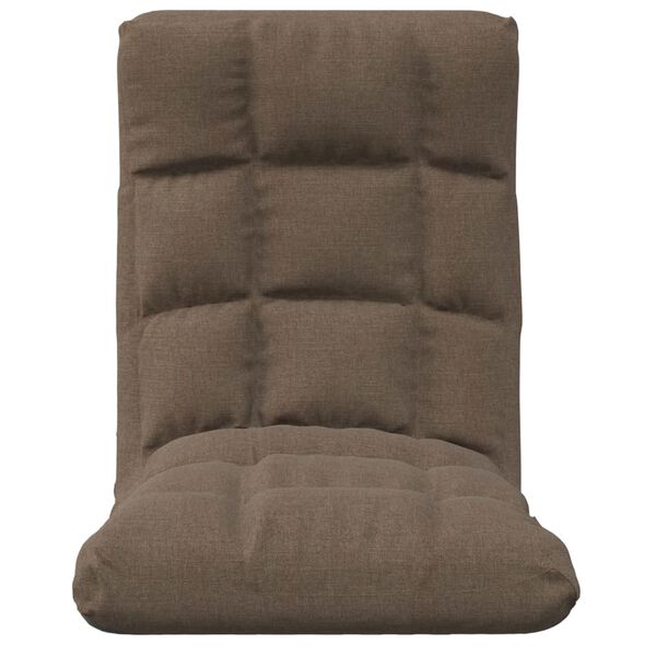 vidaXL Chaise pliable de sol Taupe Tissu