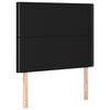 vidaXL T&ecirc;te de lit Noir 80x5x118/128 cm Tissu