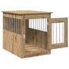 vidaXL Meuble de cage pour chiens ch&ecirc;ne artisanal 55x75x65 cm