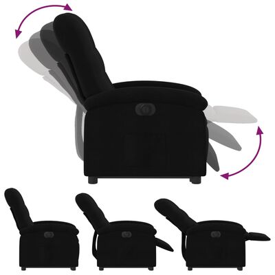 vidaXL Fauteuil inclinable électrique noir tissu