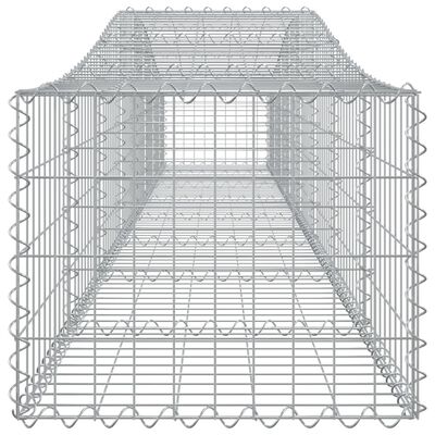 vidaXL Paniers à gabions arqués 15 pcs 400x50x40/60 cm Fer galvanisé