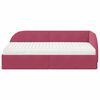 vidaXL Cadre de lit d'angle avec matelas 2 pcs Rouge Velours