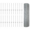vidaXL Cl&ocirc;ture en fil soud&eacute; avec poteaux 50 x 0,4 m Acier galvanis&eacute;