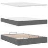 vidaXL Lit ottoman avec matelas gris fonc&eacute; 140x190 cm tissu