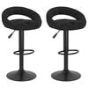 vidaXL Tabourets de bar lot de 2 noir velours