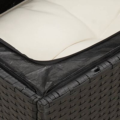 vidaXL Salon de jardin 12 pcs avec coussins noir résine tressée