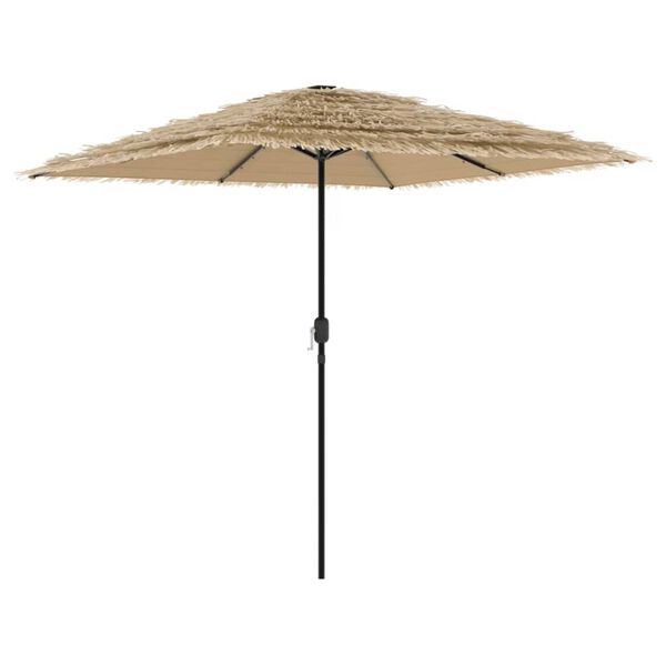 vidaXL Parasol de jardin avec LED et m&acirc;t en acier marron 248x248x248cm
