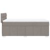 vidaXL Sommier &agrave; lattes de lit avec matelas Taupe 100x200 cm Tissu