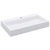 vidaXL Lavabo 80x46x11 cm Fonte min&eacute;rale/marbre Blanc