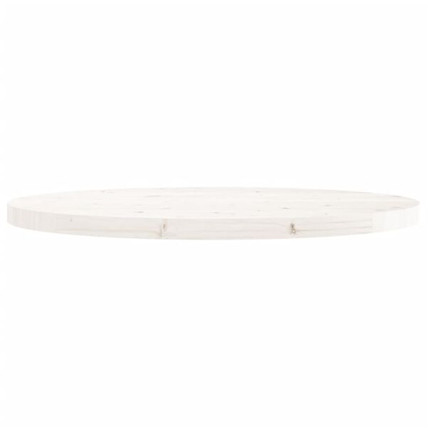 vidaXL Dessus de table rond blanc &Oslash;90x3 cm bois de pin massif