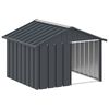 vidaXL Niche pour chien Anthracite 116,5x103x81,5 cm Acier galvanis&eacute;