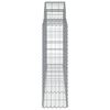 vidaXL Paniers &agrave; gabions arqu&eacute;s 50 pcs 200x30x100/120 cm Fer galvanis&eacute;