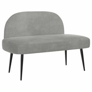 vidaXL Banc rembourr&eacute; avec dossier Gris clair 110 x 60 x 76 cm Velours