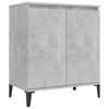 vidaXL Buffet gris b&eacute;ton 60x35x70 cm bois d'ing&eacute;nierie