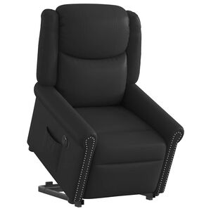 vidaXL Fauteuil inclinable &eacute;lectrique noir brillant similicuir
