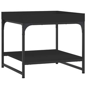 vidaXL Table basse noir 49,5x49,5x45 cm bois d'ing&eacute;nierie