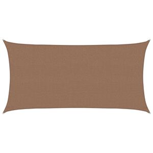 vidaXL Voile d'ombre Taupe 2 x 6 m HDPE