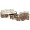 vidaXL Ensemble de canap&eacute; de jardin 6 pc Beige et blanc cr&egrave;me