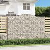 vidaXL Paniers à gabions arqués 2 pcs 300x50x200/220 cm fer galvanisé