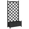 vidaXL Jardini&egrave;re avec treillis noir 75x35x150 cm bois massif de sapin