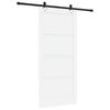 vidaXL Porte coulissante Blanc et Noir 93 x 202 cm Pin massif