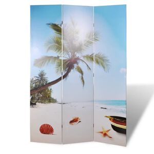vidaXL Cloison de s&eacute;paration pliable 120 x 170 cm Plage