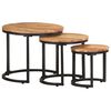 vidaXL Tables d'appoint 3 pcs Bois d'acacia solide