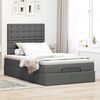 vidaXL Cadre de lit ottoman avec matelas gris fonc&eacute; 120x200cm tissu