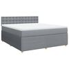 vidaXL Sommier &agrave; lattes de lit avec matelas Gris clair 180x200cm Tissu