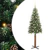 vidaXL Sapin de No&euml;l mince Vert 180 cm PVC et bois de pin massif