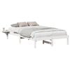 vidaXL Cadre de lit Blanc 135 x 190 cm Pin massif