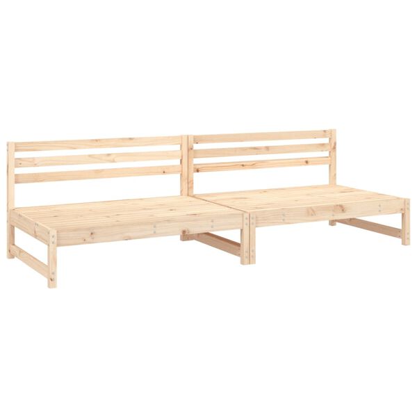 vidaXL Canapés centraux de jardin 2 pcs 120x80 cm bois de pin massif