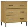 vidaXL Buffet avec 3 tiroirs Marron 77x40x79,5 cm Bois massif OSLO