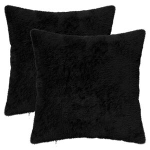 vidaXL Housse de coussin 2 pc HEERLEN Noir 35 x 35 cm
