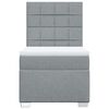 vidaXL Sommier &agrave; lattes de lit avec matelas gris clair 80x200 cm tissu