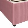 vidaXL Cadre de lit avec matelas Rose 200 x 200 cm tissu